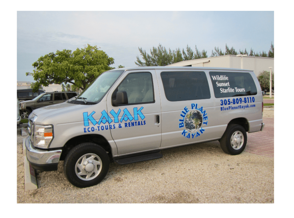 Blue Planet Eco Kayak Tours van